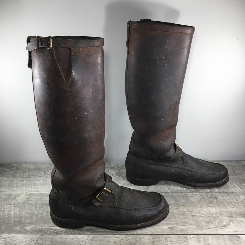 Vintage Gokeys 310 Black Label Leather Snake Proof Hunting Men’s Work Boots 9.5